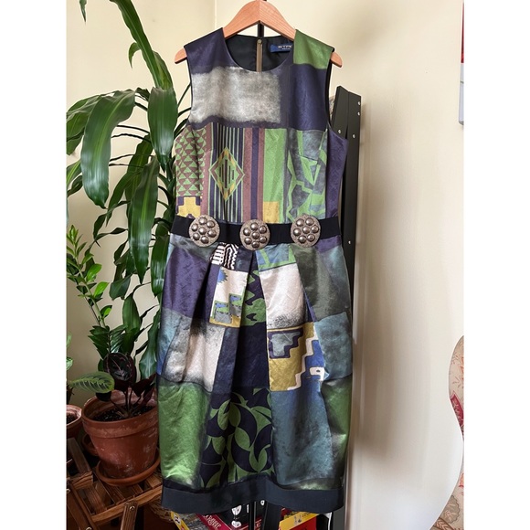 ETRO Mixed Print Embellished Waist Sheath Dress - Picture 3 of 7